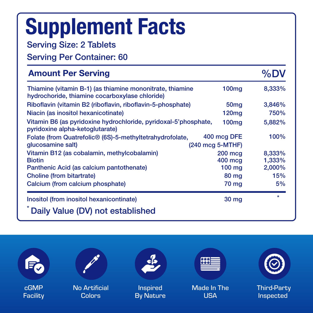 Anabolic Laboratories Super B Complex dosage schedule image for consistent intake