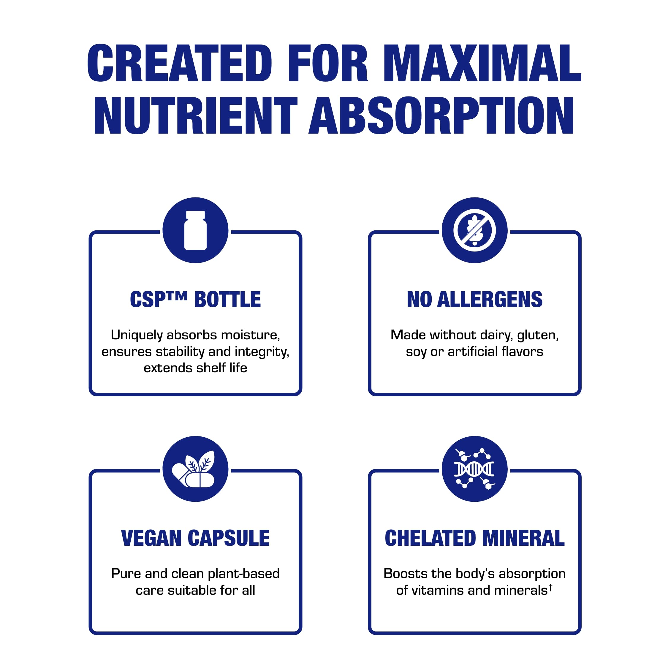 Nutrition panel emphasizes minerals for bone and digestive health guidance.