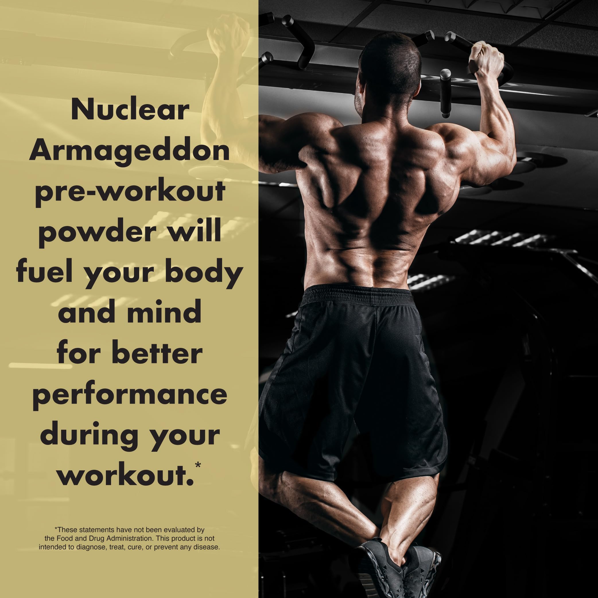 30-serving pack of Nuclear Armageddon pre-workout displayed