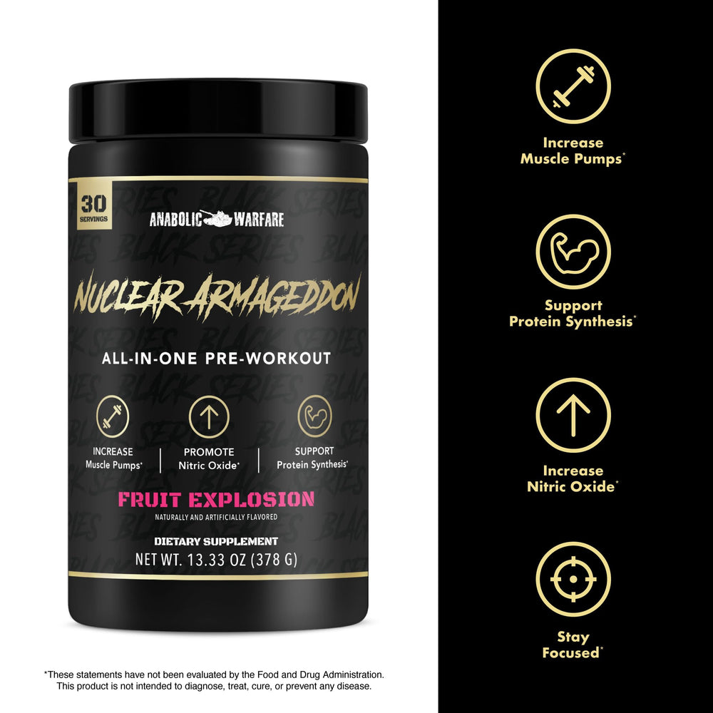 Ingredient panel highlights L-Citrulline on Nuclear Armageddon packaging