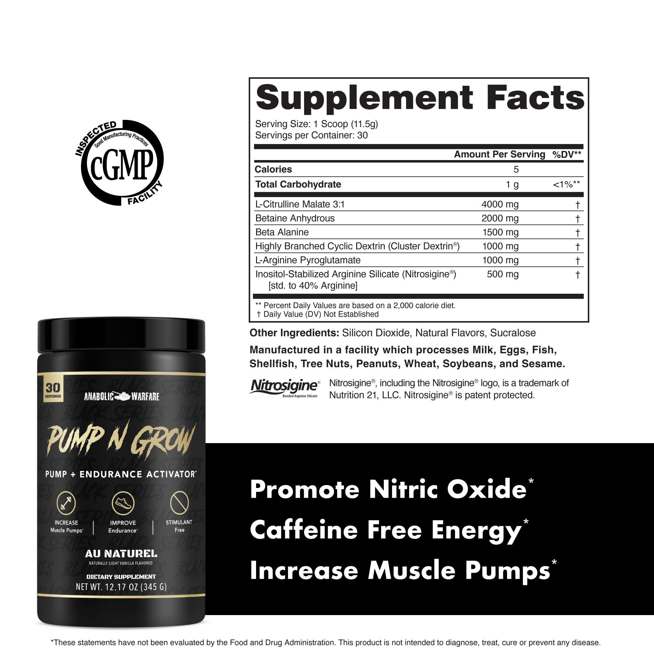 Glass with mixed Pump-N-Grow drink showing clean energy support