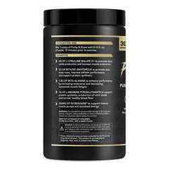 Pump-N-Grow label closeup emphasizing stimulant-free formula for training