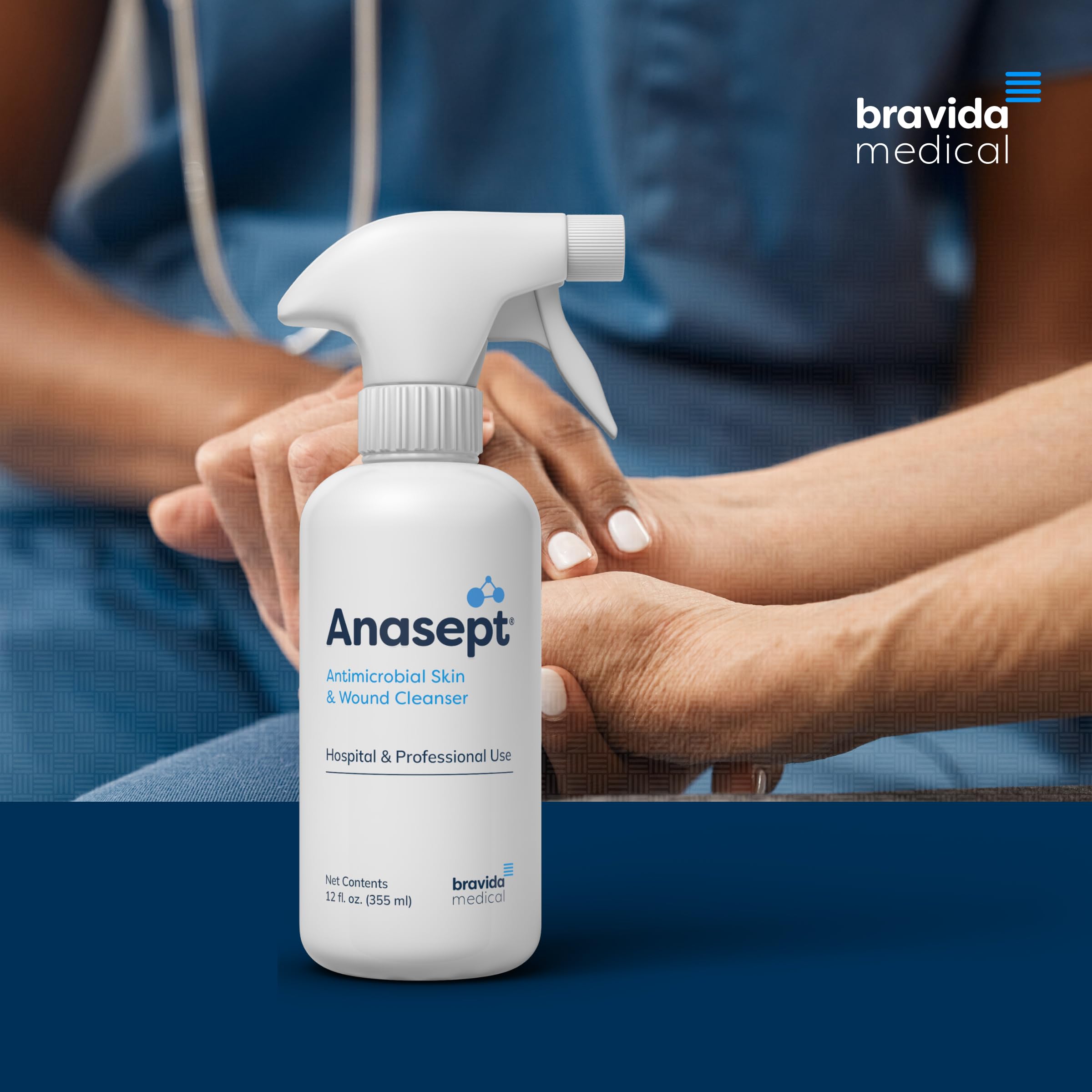8 oz ANASEPT bottle with packaging for home and clinic use.