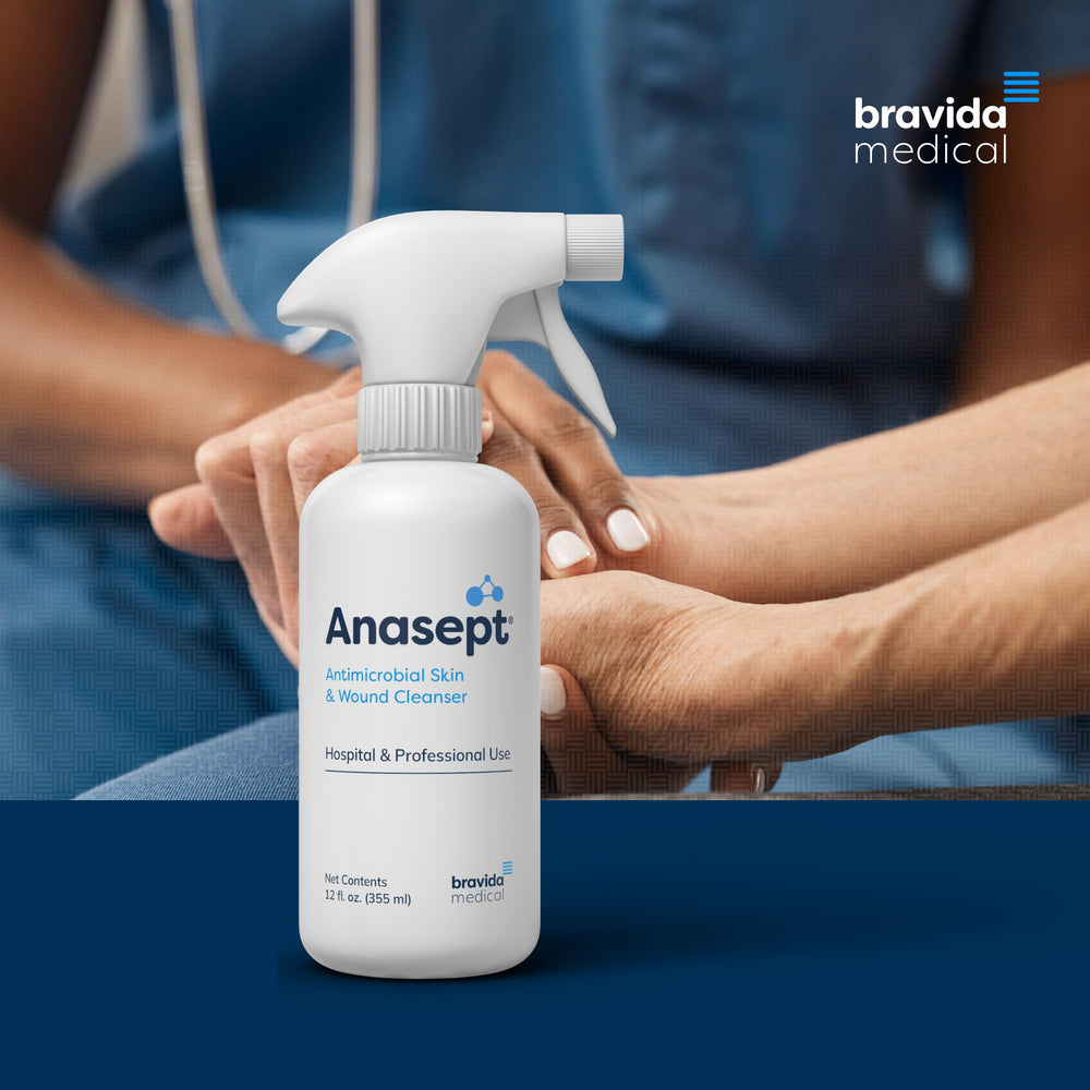 8 oz ANASEPT bottle with packaging for home and clinic use.