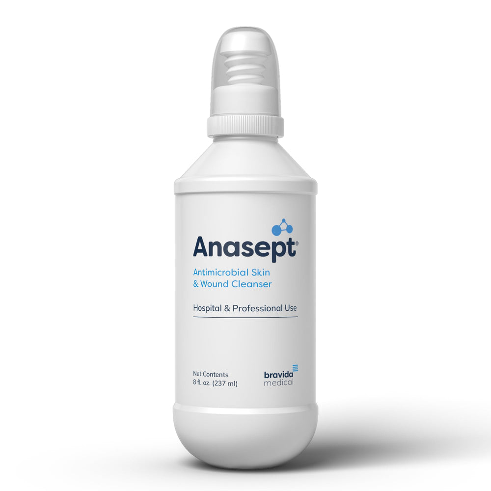 ANASEPT 8oz bottle with finger sprayer for quick wound cleansing.