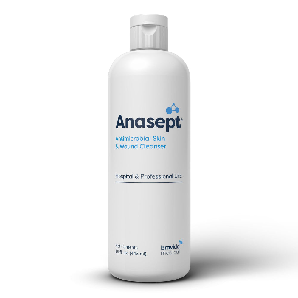 ANASEPT Skin and Wound Cleanser 15 oz bottle with dispensing cap for easy cleansing