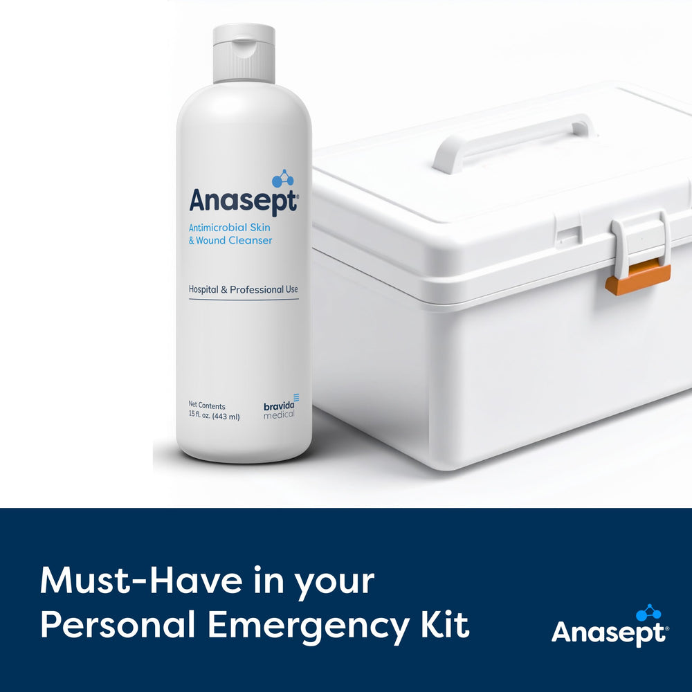 ANASEPT bottle label view showing product details and size