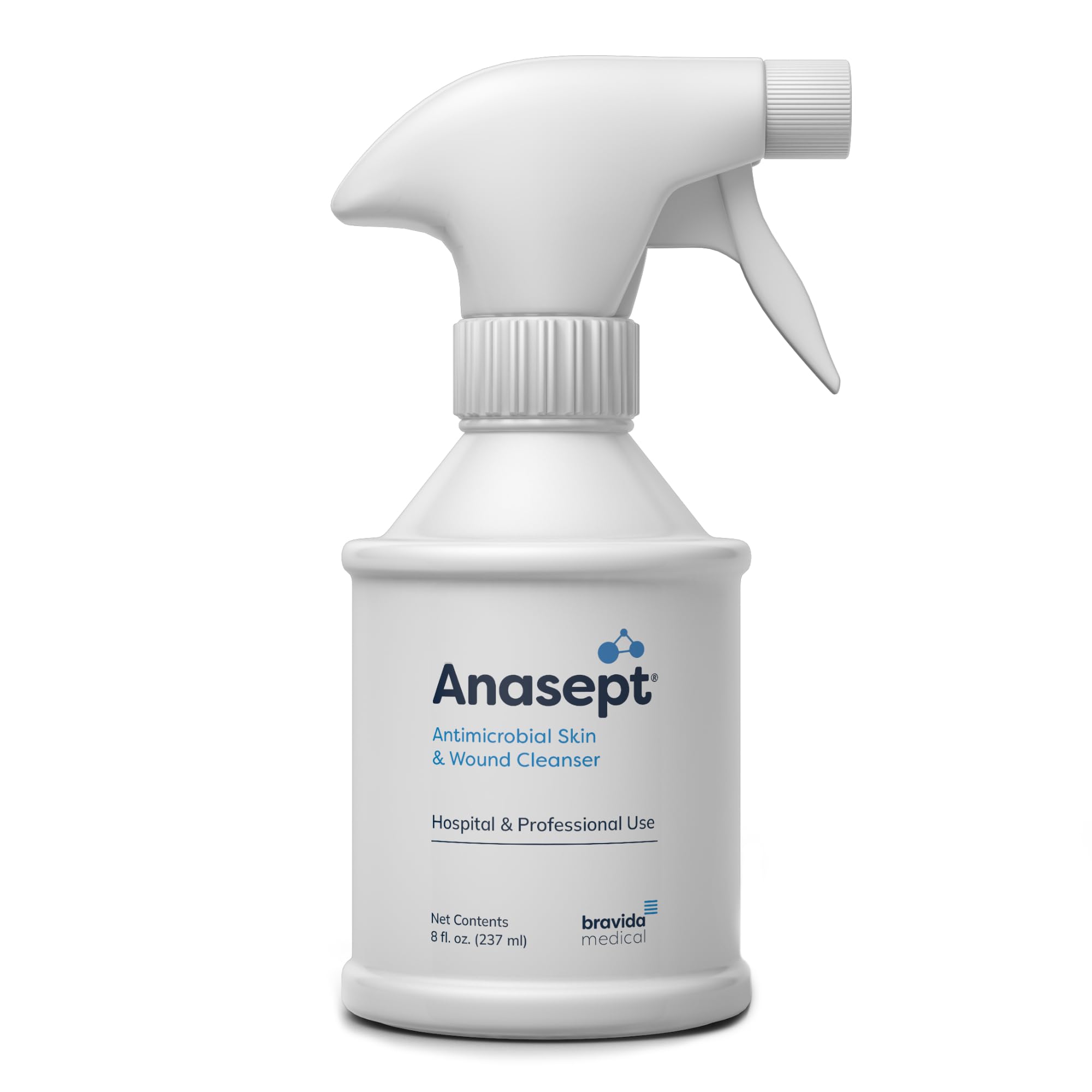 ANASEPT skin and wound cleanser bottle with trigger sprayer for easy, fragrance-free cleansing.