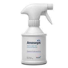 ANASEPT skin and wound cleanser bottle with trigger sprayer for easy, fragrance-free cleansing.