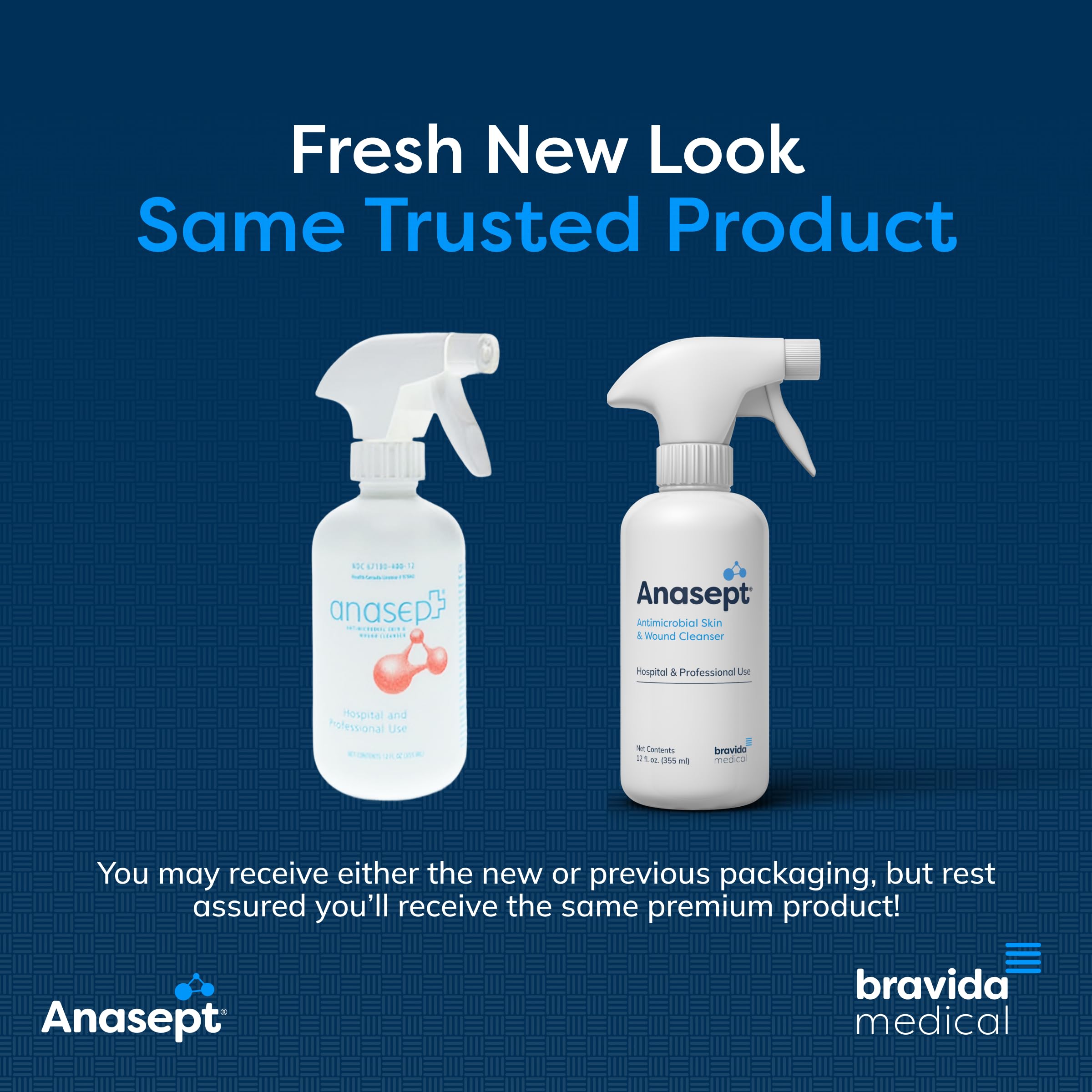 Close-up of ANASEPT label highlighting wound cleansing benefits.