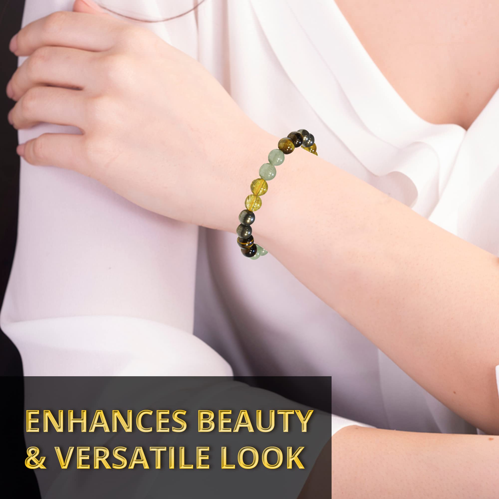 ANAYA AGATE green aventurine tiger eye bracelet with focus on balanced energy for daily use