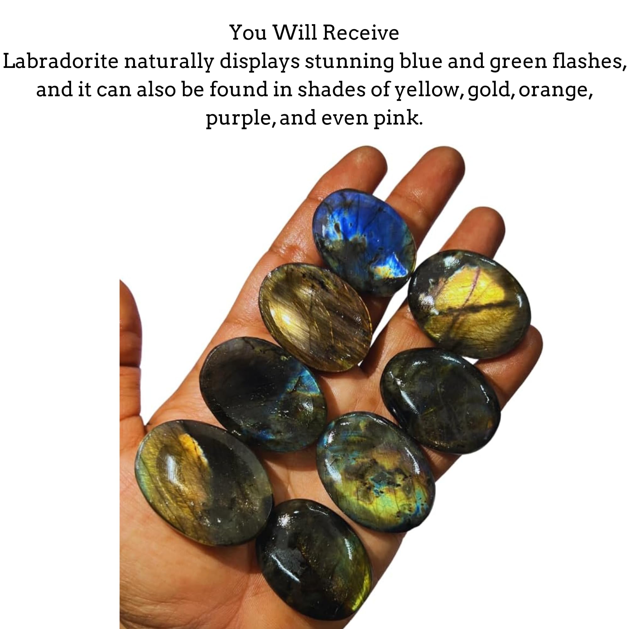 ANAYA AGATE Labradorite worry stone in meditation scene promotes inner balance