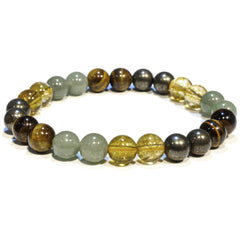 ANAYA AGATE pyrite citrine bracelet closeup highlighting prosperity energy for daily wear