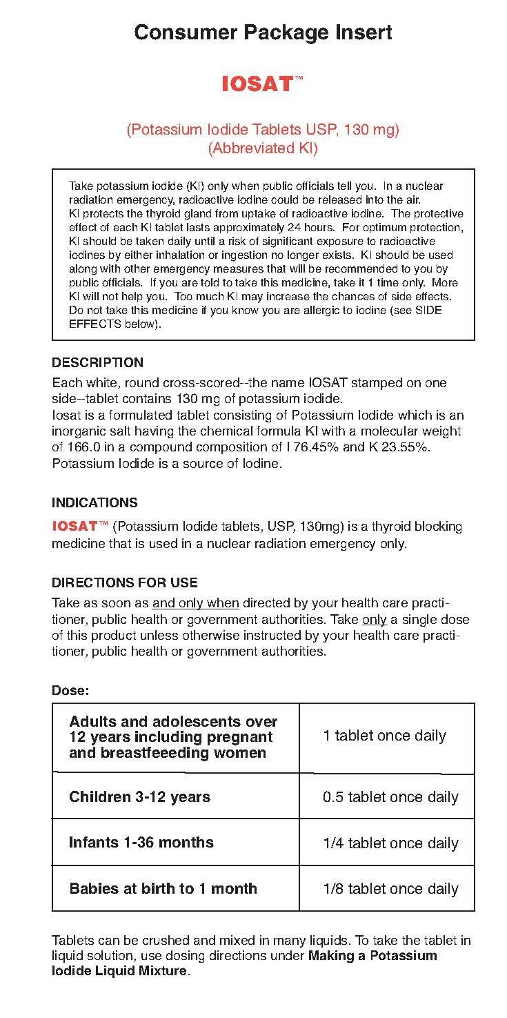 ANBEX iOSAT package back label with safety information.