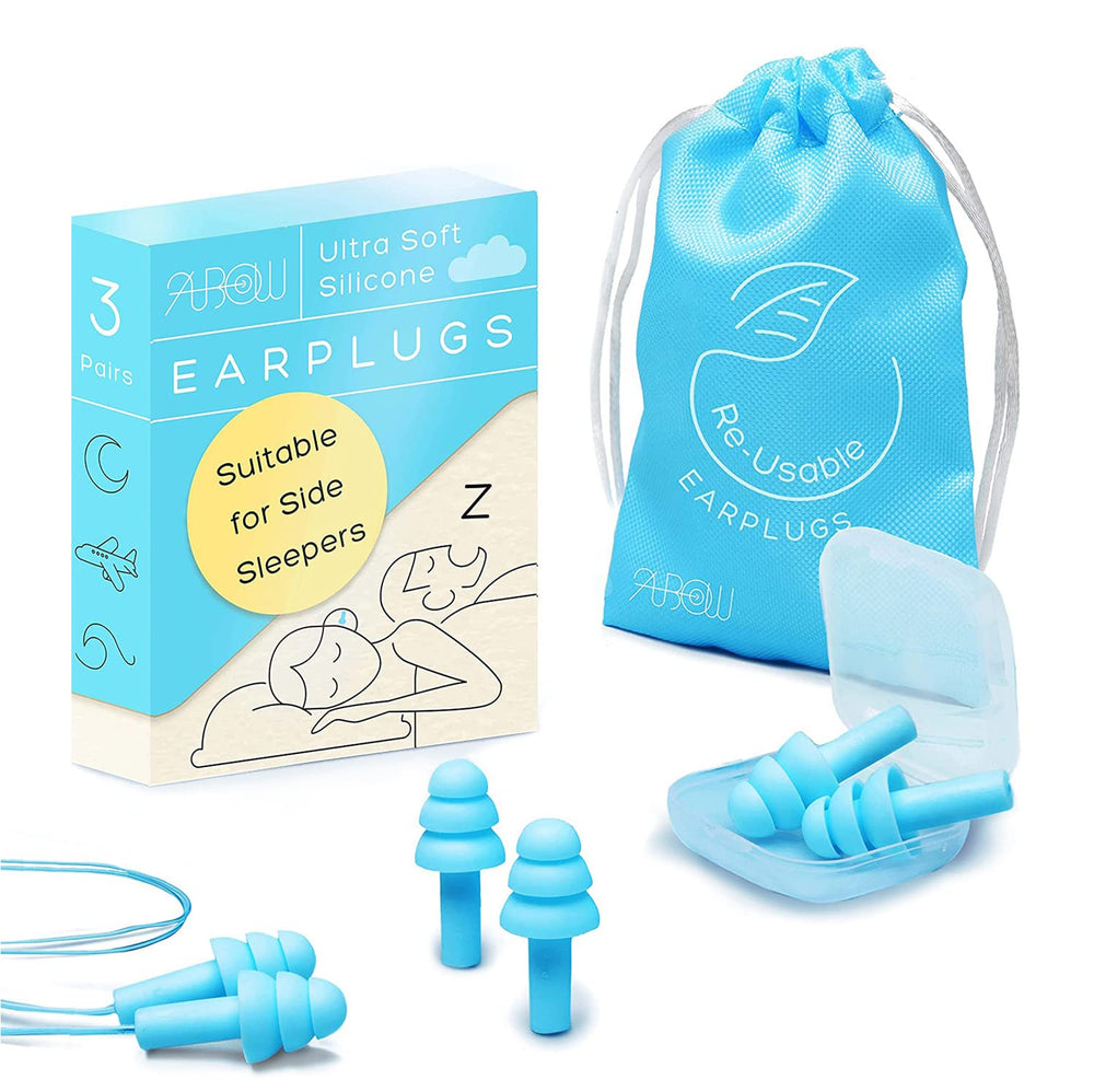 ANBOW soft silicone ear plugs for sleep provide gentle noise reduction for peaceful nights