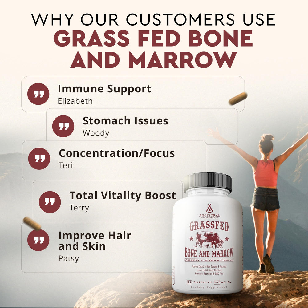 Ancestral Supplements bone marrow may support skin and connective tissue health.