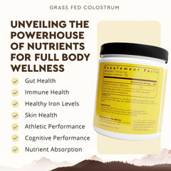Ancestral Supplements Bovine Colostrum Powder pour ready to blend into drinks.