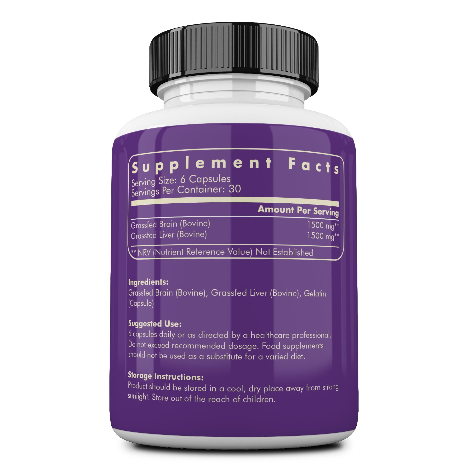 Ancestral Supplements capsules on wood for daily whole-food brain and liver nutrition
