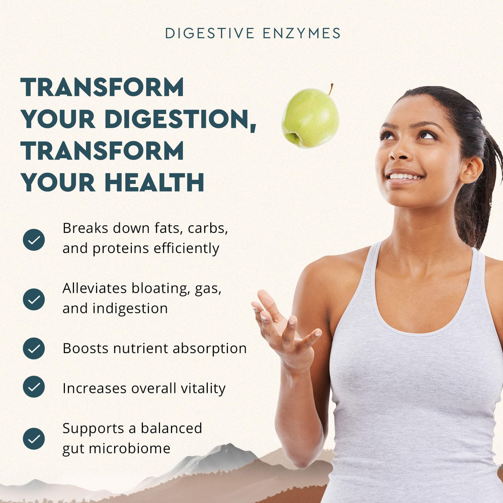 Ancestral Supplements digestive enzymes probiotic bottle emphasizes clean, allergen-free formulation.