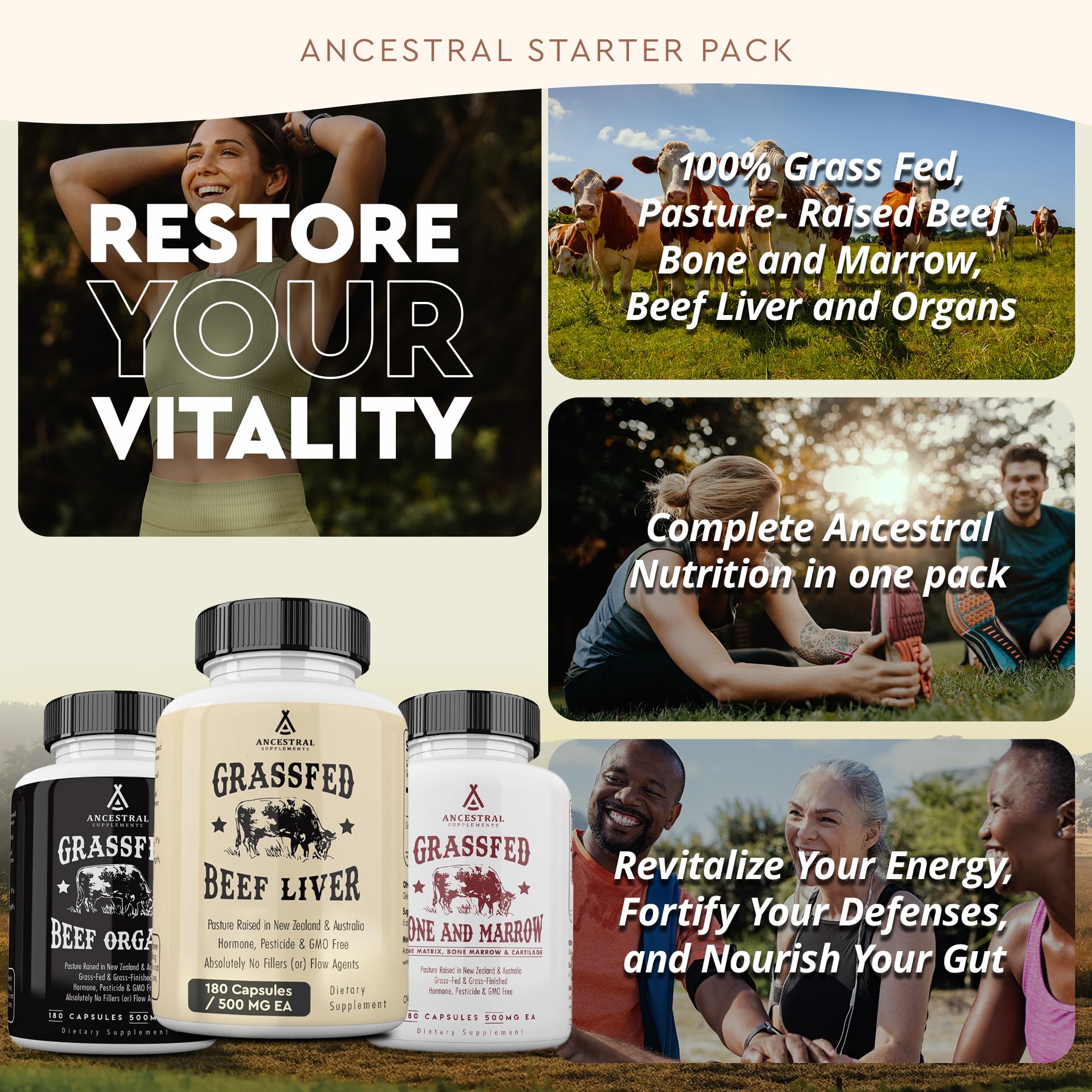 Ancestral Supplements Freeze-dried liver powder closeup highlighting nutrient density