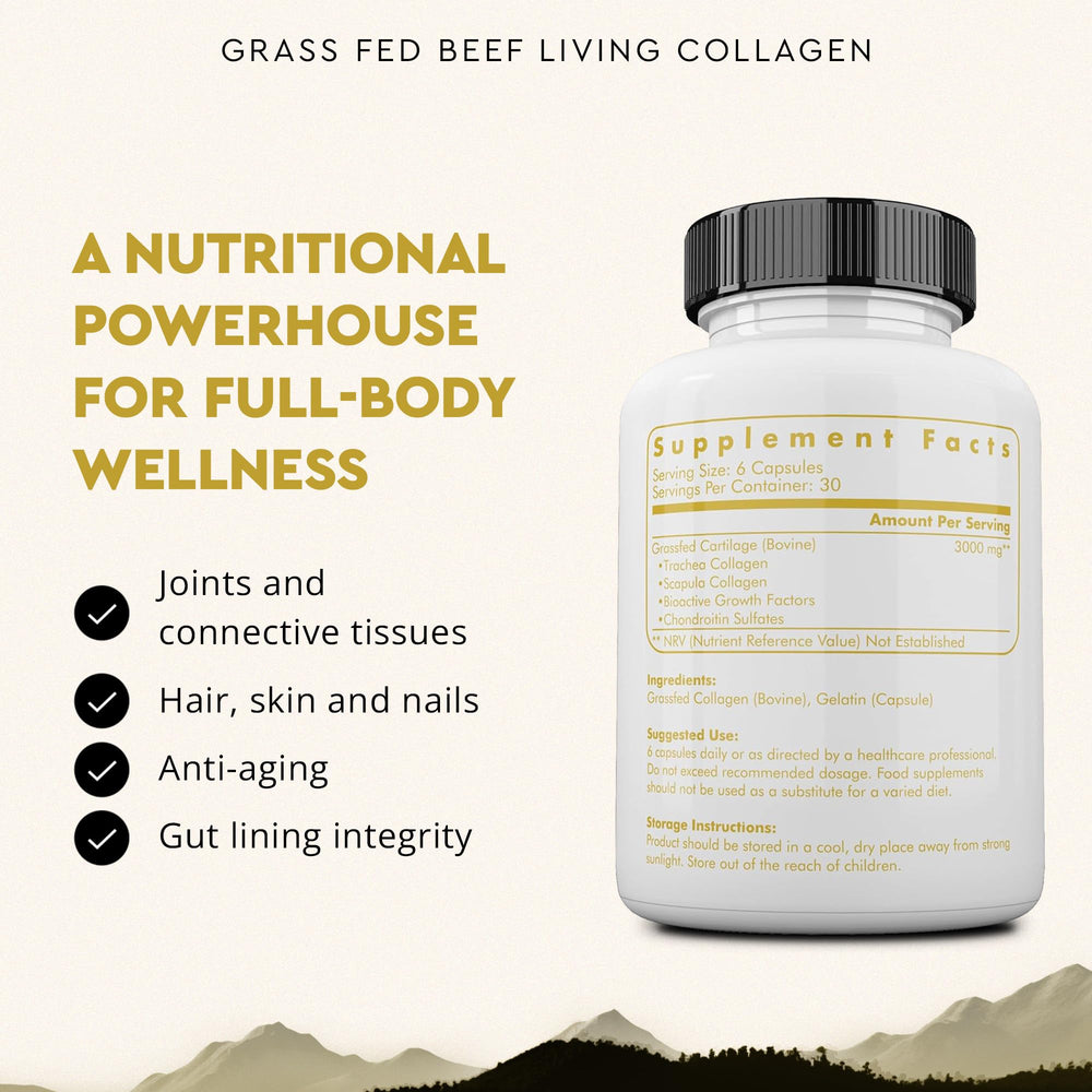 Grass-fed beef cartilage source for Ancestral Supplements Living Collagen