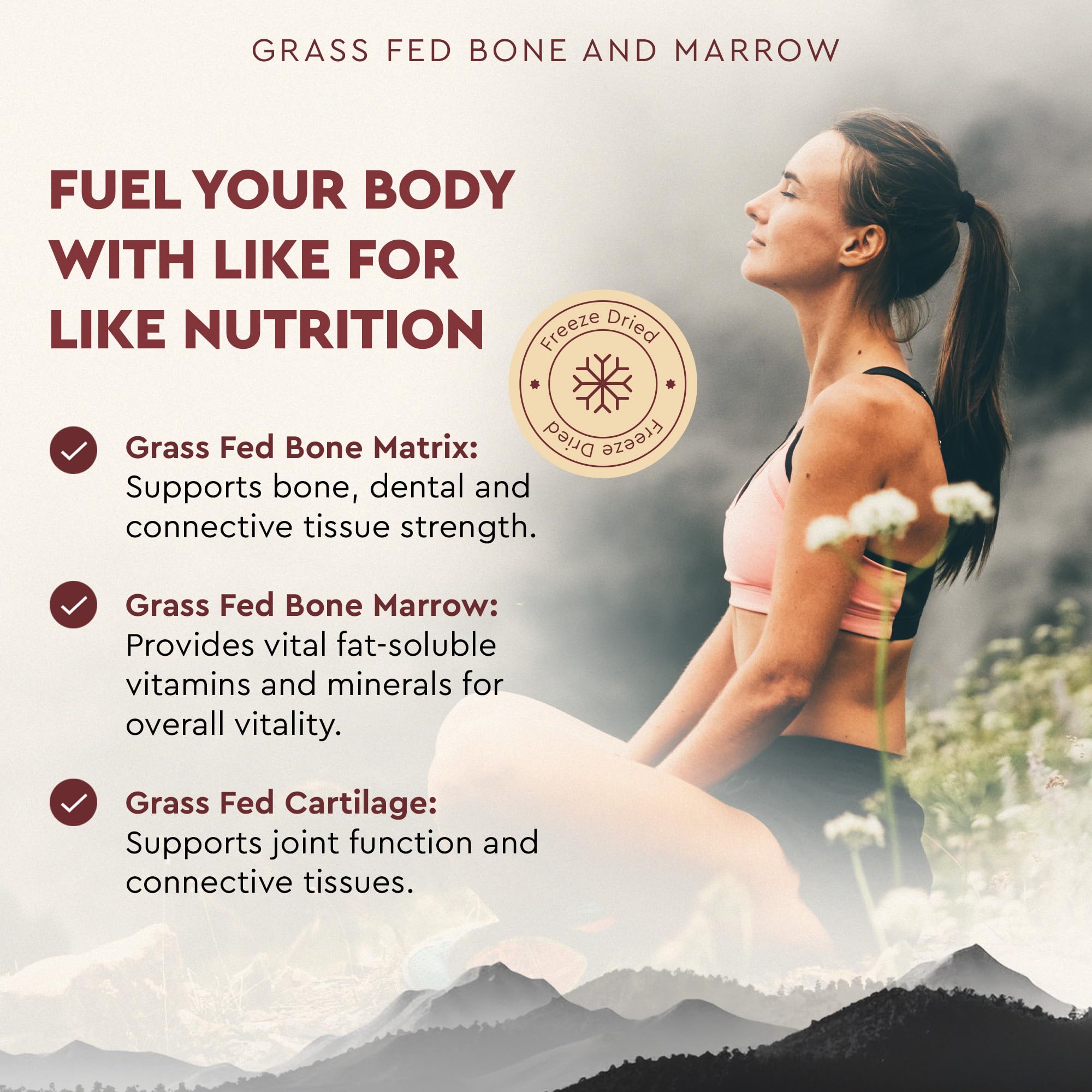 Ancestral Supplements pasture-sourced beef from New Zealand and Australia.