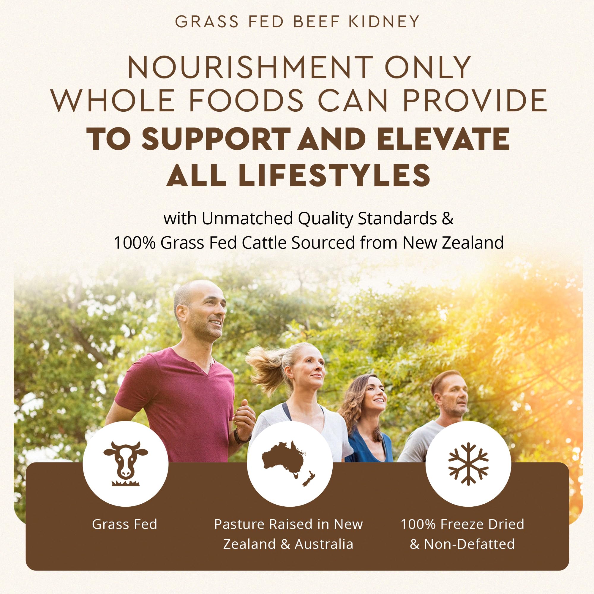 Ancestral Supplements grass-fed cattle pasture background conveys natural sourcing