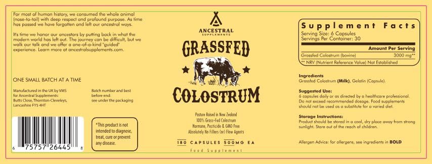 Ancestral Supplements non-GMO purity stamp indicating third-party verification