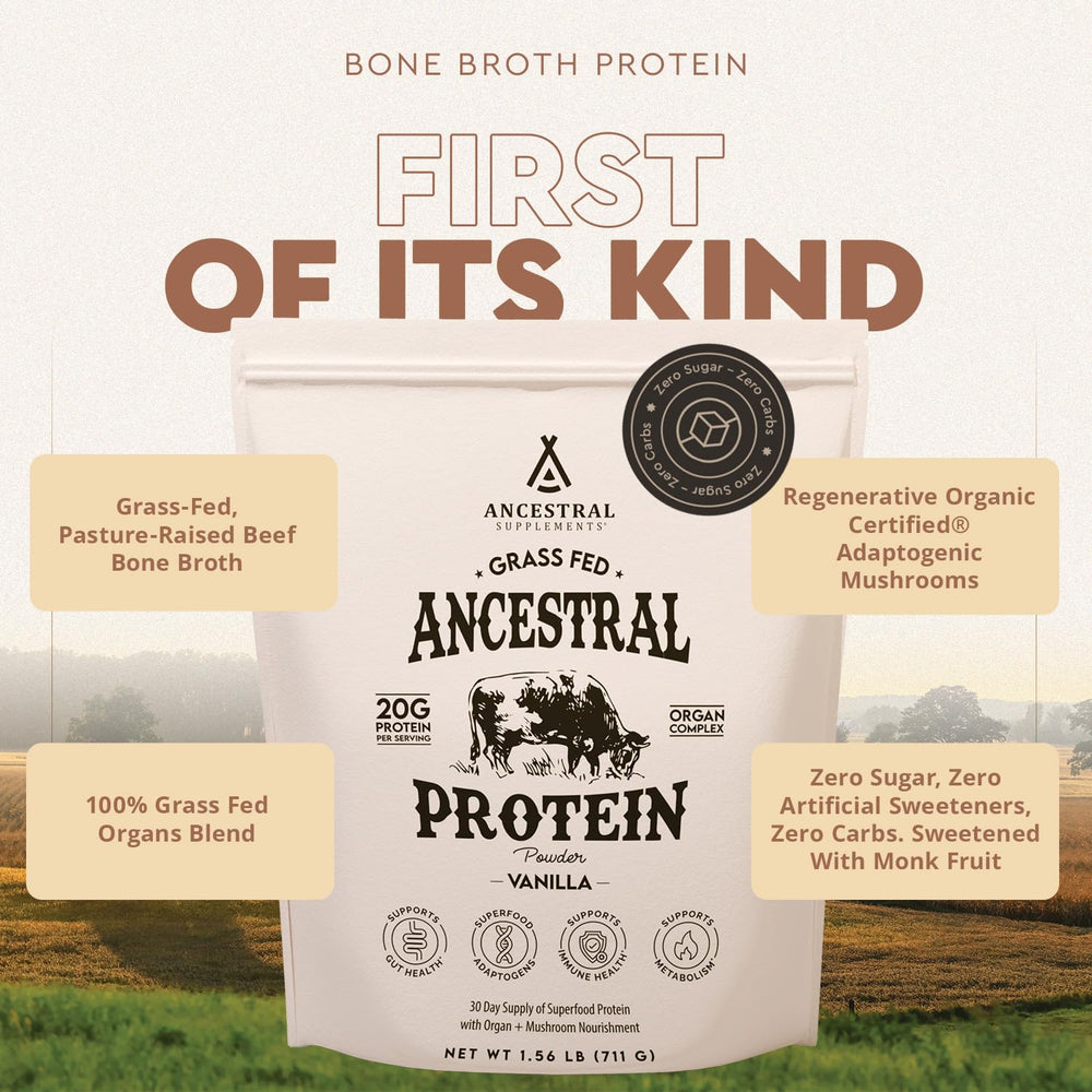Ancestral Supplements vanilla protein shaker cup for fast blending