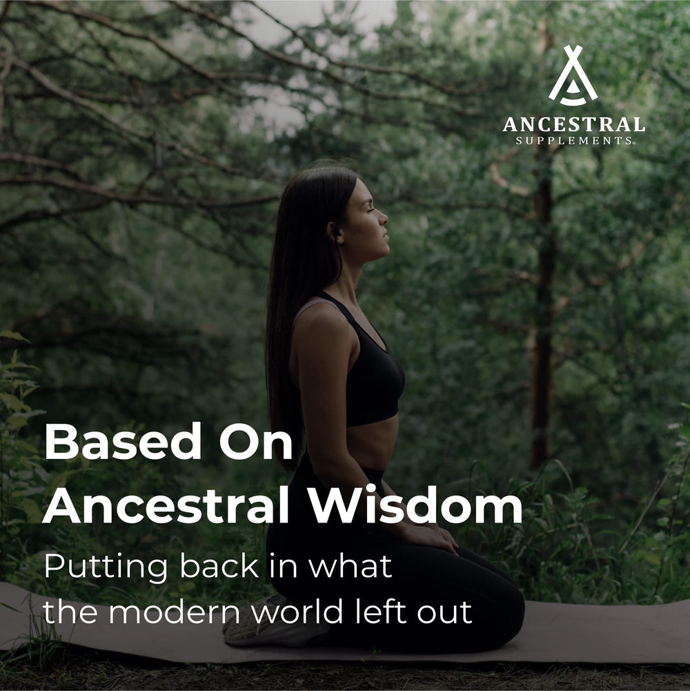 Ancestral Supplements purity seal on packaging ensures non-GMO verification