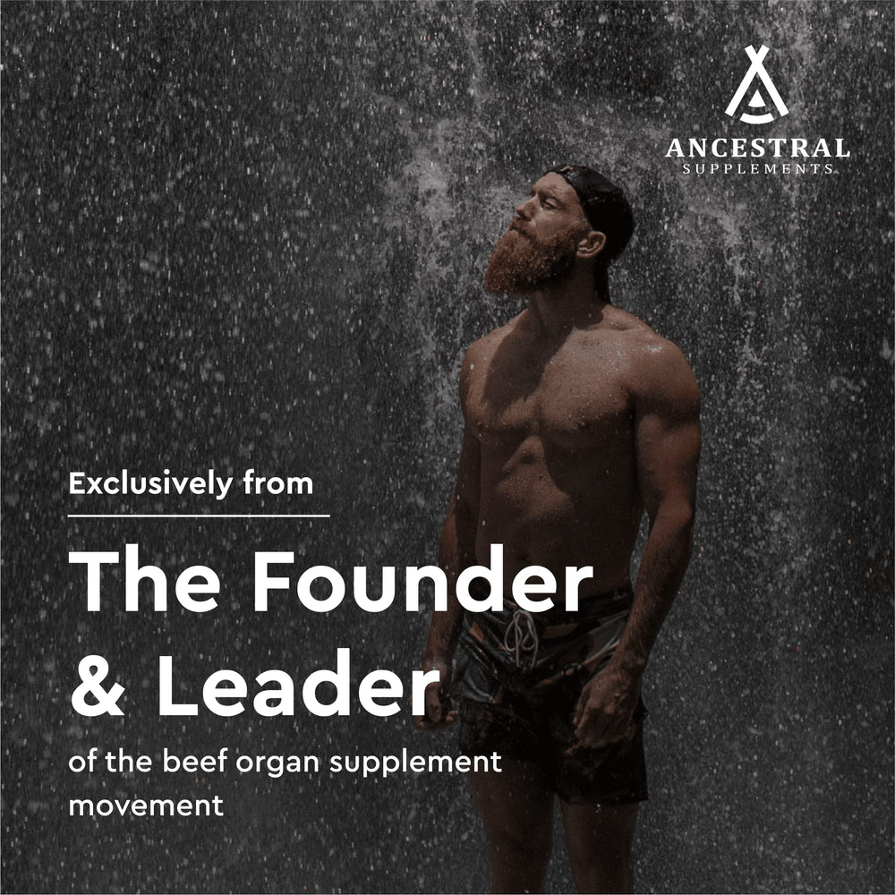 Ancestral Supplements Supergreens and Reds capsules delivering antioxidant-rich daily nourishment.