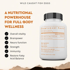 Ancestral Supplements label detail emphasizing MSC-certified sustainable fishery.