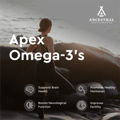 Ancestral Supplements packaging box view showcasing freeze-dried whole food source.