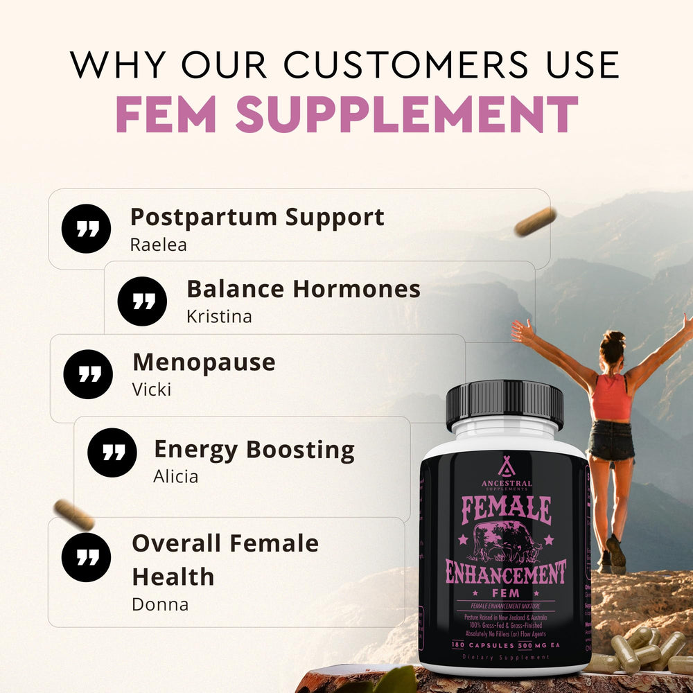 Ancestral Supplements FEM kidney capsule offers multi-organ nutrient support for daily balance.