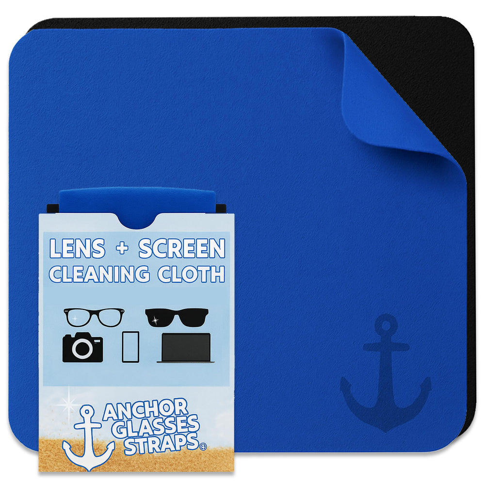 Anchor Glasses Cleaning Cloth in a sleeve for travel and protection