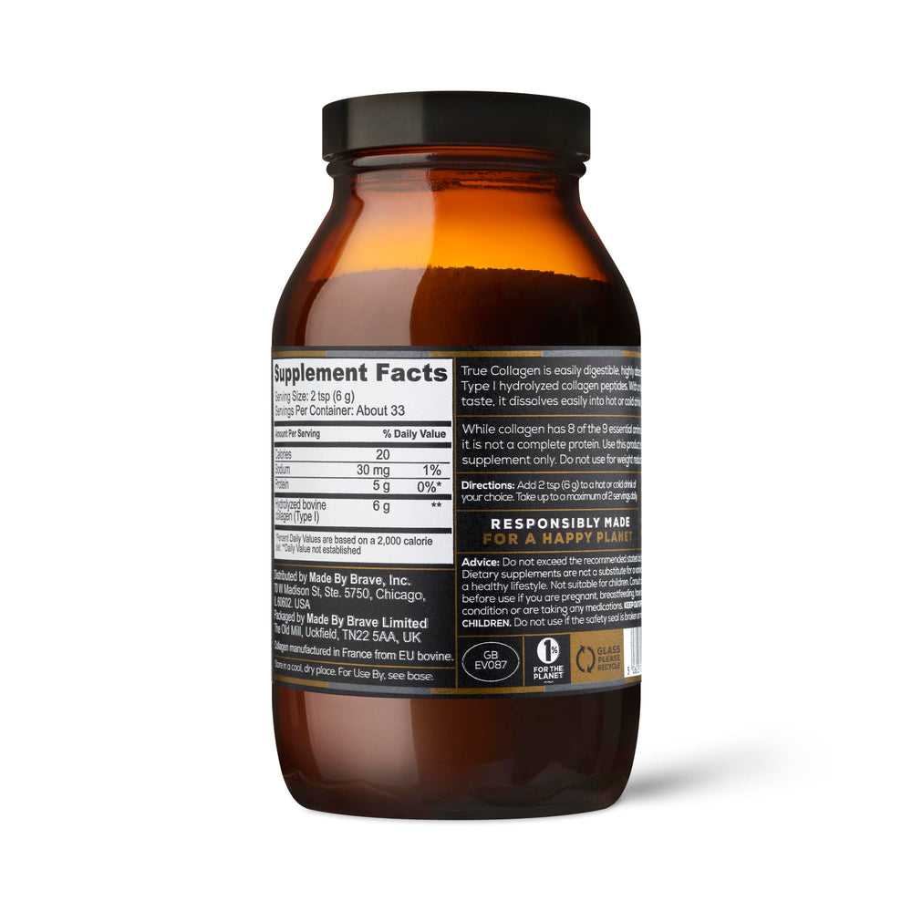 Ancient + Brave collagen powder morning-ritual; seamless addition to warm drinks for calm moments.