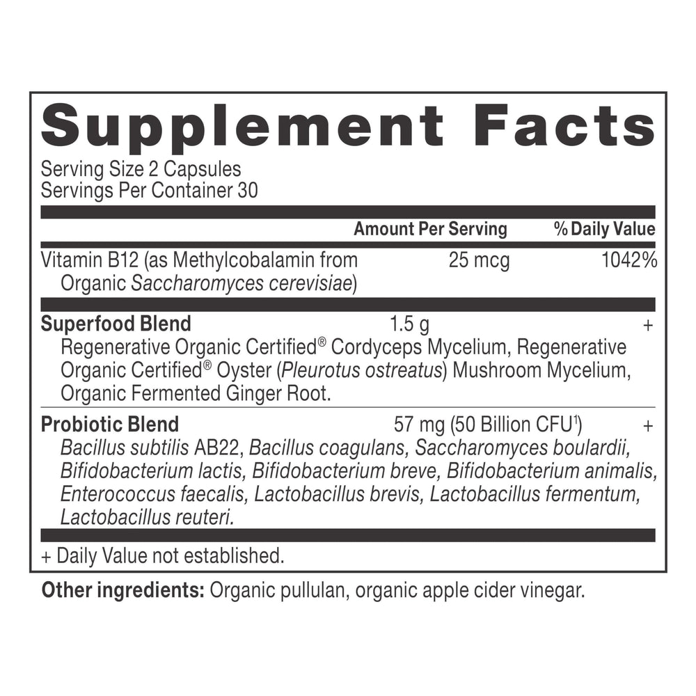 Ancient Nutrition 50B CFUs per serving for gut balance