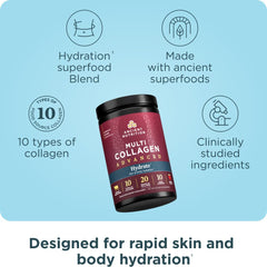 Ancient Nutrition Advanced Multi Collagen Hydrate scoop shown for easy daily mixing