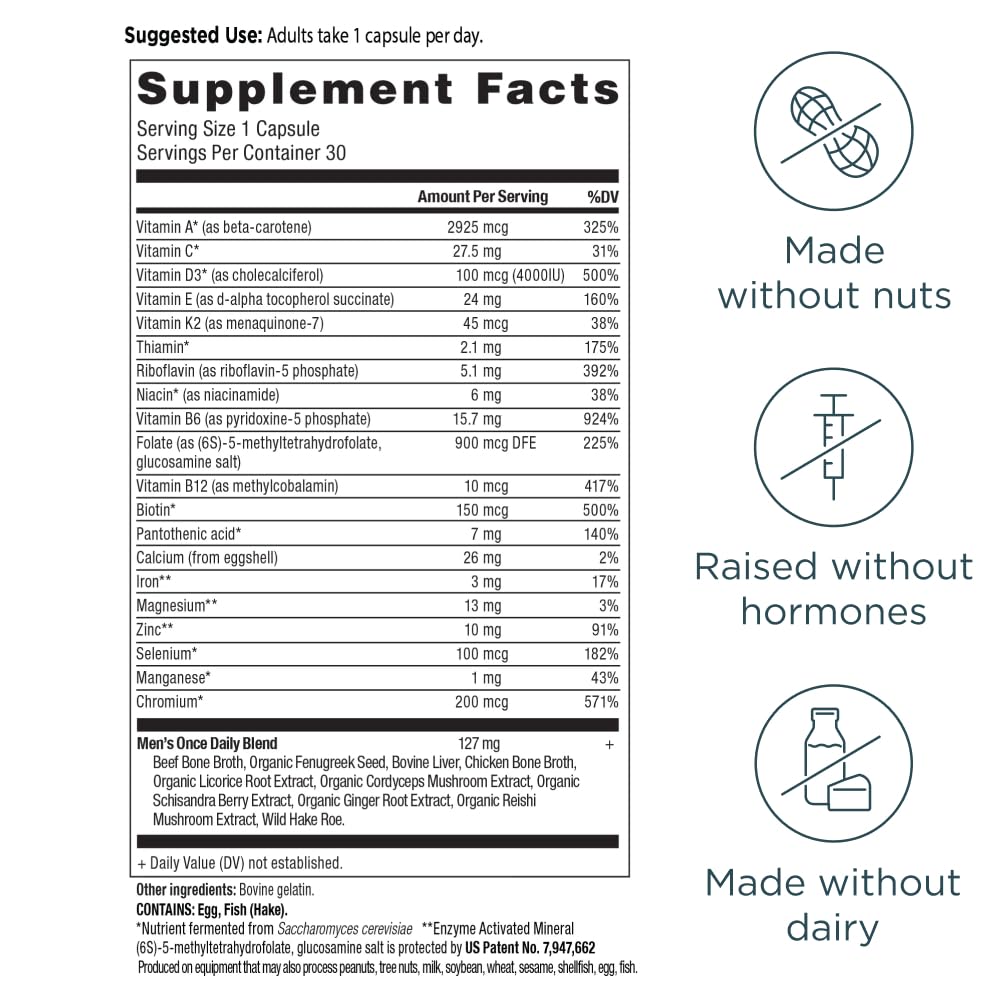 Ancient Nutrition Ancient Multi Men's capsules ready for daily routine