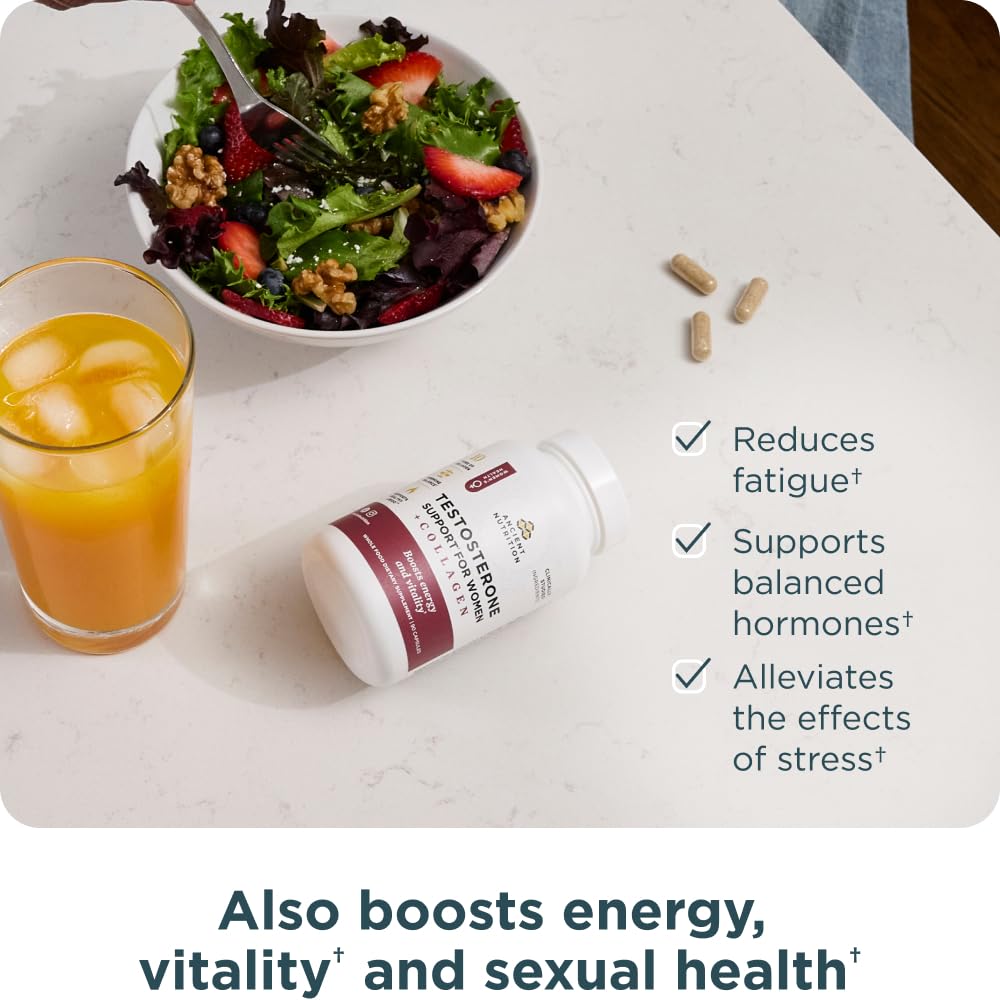 Ancient Nutrition ashwagandha visual suggests stress resilience support.
