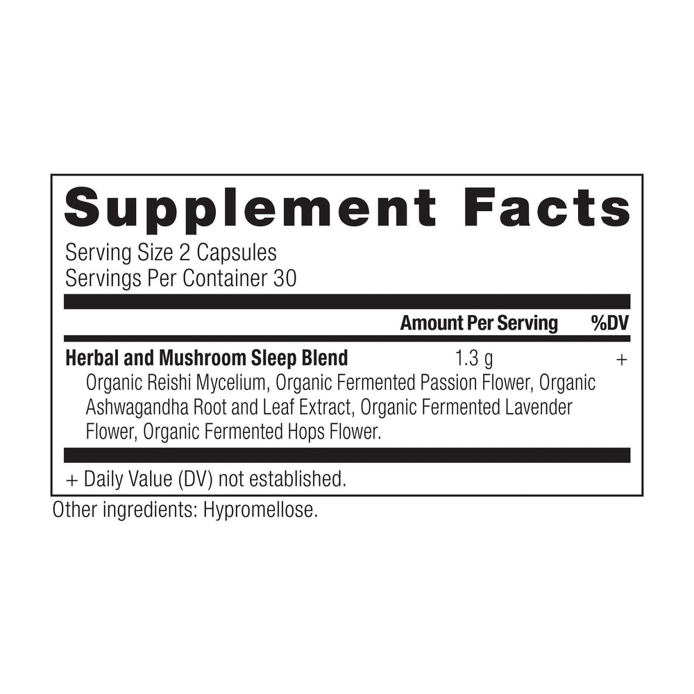 Ancient Nutrition Ashwagandha Sleep ingredients blend graphic highlighting keto and gluten-free.