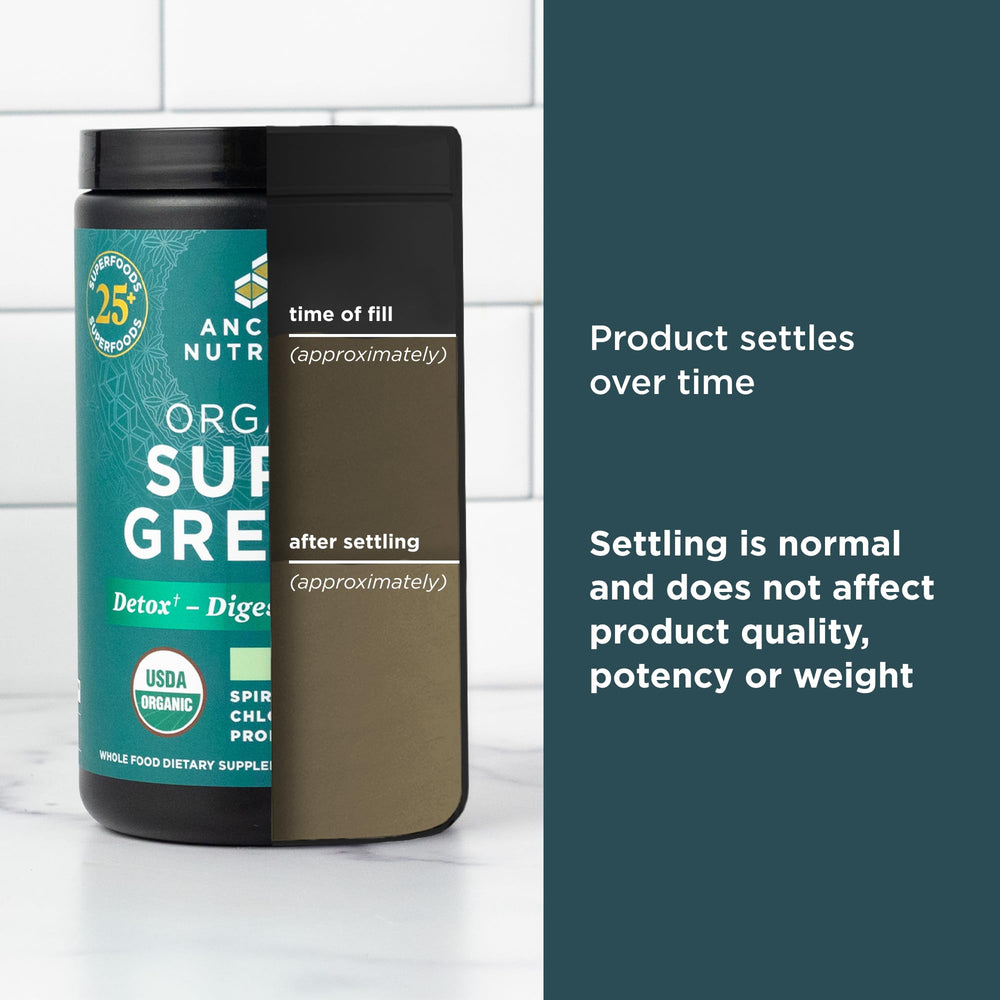 Peppermint flavor from Ancient Nutrition SuperGreens provides a refreshing taste