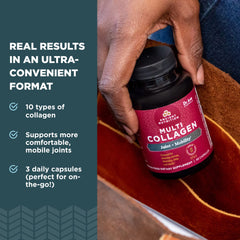 Ancient Nutrition bottle label closeup emphasizing clean sourcing and quality.