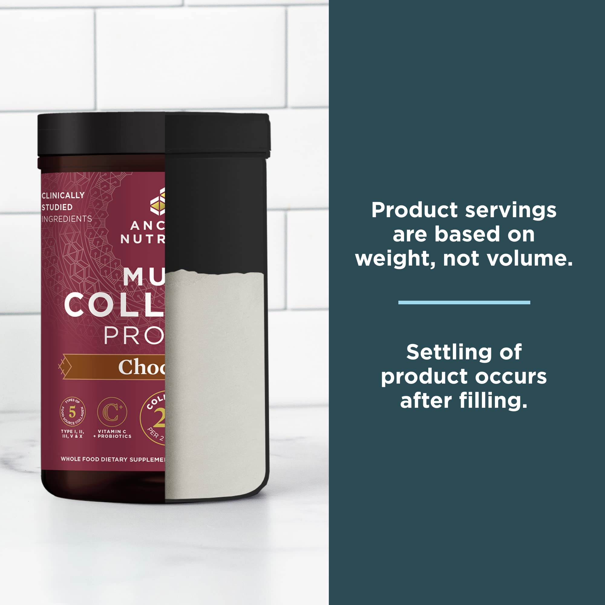Visual emphasizing Ancient Nutrition clean sourcing and non-GMO ingredients