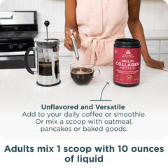 Ancient Nutrition collagen powder in coffee blends seamlessly, unflavored.
