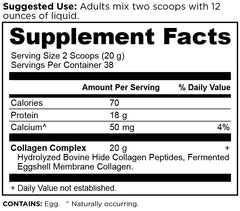 Ancient Nutrition Collagen Peptides powder scoop aids daily use with immune support