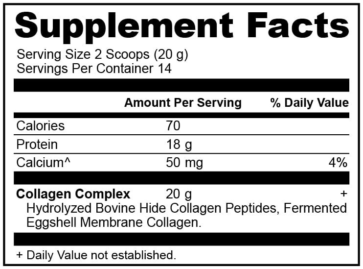 Ancient Nutrition Collagen Peptides unflavored scoop with 20 g serving