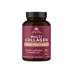 Ancient Nutrition collagen pills bottle for beauty and sleep support