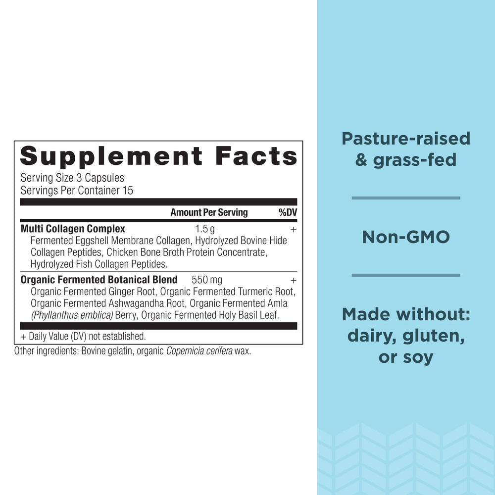 Close-up of Ancient Nutrition collagen capsules for easy daily intake