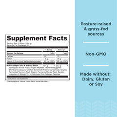 Ancient Nutrition Collagen Powder being poured into a smoothie shows easy daily intake.